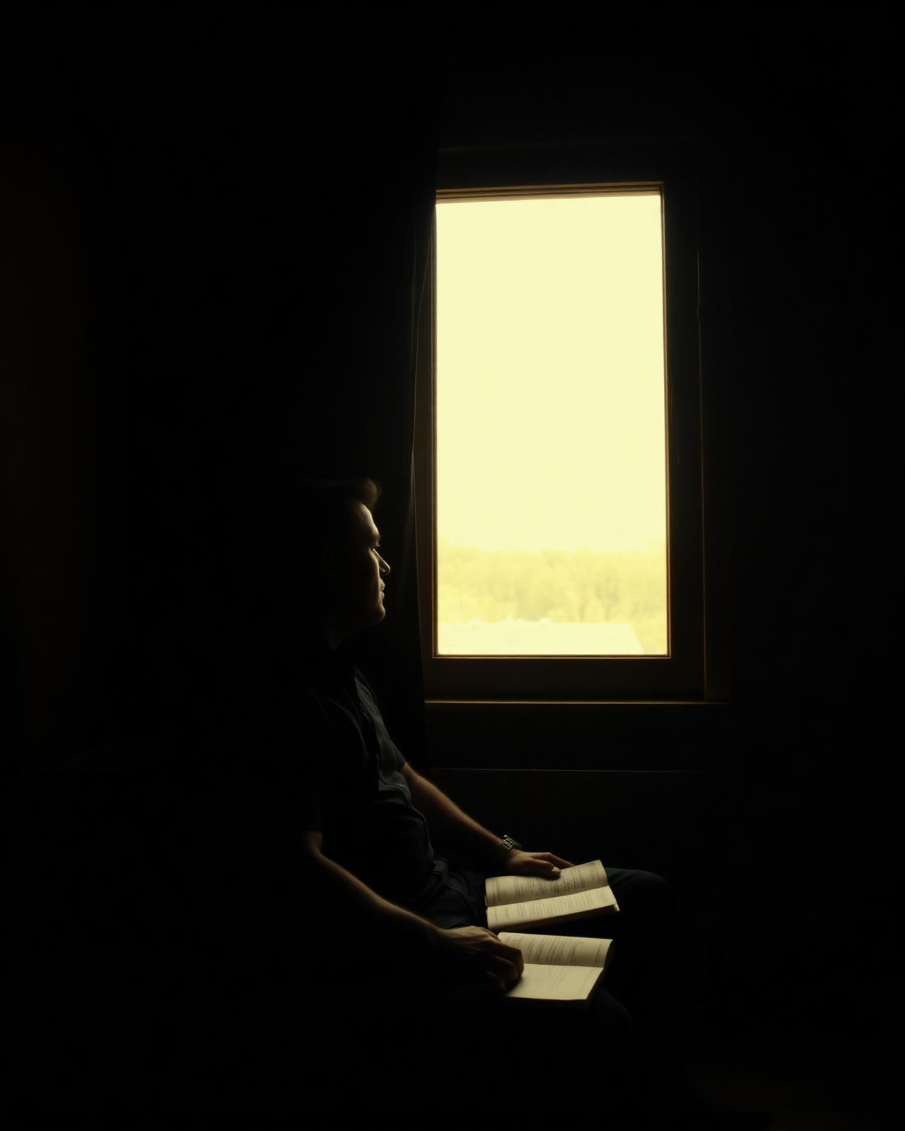 A man in quiet contemplation